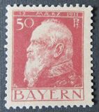 [The 90th Anniversary of the Birth of Prince Luitpold - Type I: Small 9 and no Foot on 1 in "1911". Type II: Large 9 and Foot on 1 in "1911", type G5]