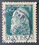 [The 90th Anniversary of the Birth of Prince Luitpold - Type I: Small 9 and no Foot on 1 in "1911". Type II: Large 9 and Foot on 1 in "1911", type G6]