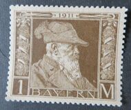 [The 90th Anniversary of the Birth of Prince Luitpold - Type I: Small 9 and no Foot on 1 in "1911". Type II: Large 9 and Foot on 1 in "1911", type H]