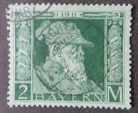 [The 90th Anniversary of the Birth of Prince Luitpold - Type I: Small 9 and no Foot on 1 in "1911". Type II: Large 9 and Foot on 1 in "1911", type H2]