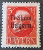 [King Ludwig III Overprinted "Freistaat Bayern", type P15]