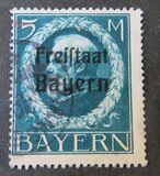 [King Ludwig III Overprinted "Freistaat Bayern", type P16]