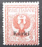 [Italian Stamps Overprinted "Karki", type A]
