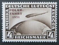 [Graf Zeppelin's North Pole Flying - Overprinted "POLAR - FAHRT - 1931", tegund DN2]
