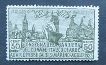 [Italian Flag Delivered to San Marino after Arbe Island's Return to Yugoslavia, Tipe AA]