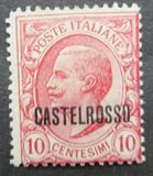 [Italian Postage Stamps Overprinted "CASTELROSSO", type A1]