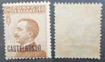 [Italian Postage Stamps Overprinted "CASTELROSSO", type D]