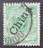 [German Empire Postage Stamps Overprinted "China" in 58 Degree Angle, Typ B1]