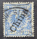 [German Empire Postage Stamps Overprinted "China" in 58 Degree Angle, Tipo B3]
