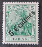 [German Empire Postage Stamps Surcharged, type F]