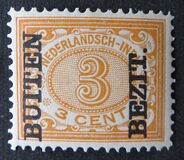 [Numeral Stamps & Queen Wilhelmina - Stamps of 1902-1905 Overprinted "BUTTEN - BEZIT.", Tipi F18]