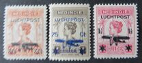 [Airmail - Queen Wilhelmina Stamps Overprinted with Airplane and "LUCHTPOST" - Surcharged, тып J9]