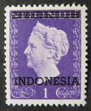 [Netherlands Indies Postage Stamp Overprinted "INDONESIA" - 3 Bars, tip C]