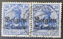 [German Empire Postage Stamps Surcharged "Fr. and C." or "Centimes" & Overprinted "Belgien", tip A3]