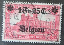 [German Empire Postage Stamps Surcharged "Fr. and C." or "Centimes" & Overprinted "Belgien", tip A7]