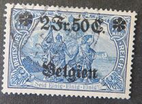 [German Empire Postage Stamps Surcharged "Fr. and C." or "Centimes" & Overprinted "Belgien", tip A8]