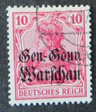 [German Empire Postage Stamps Overprinted "Gen.-Gouv. Warschau", タイプ B4]