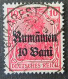 [German Empire Postage Stamps Surcharged & Overprinted "Rumanien", type C1]