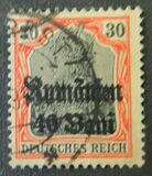 [German Empire Postage Stamps Surcharged & Overprinted "Rumanien", type C4]