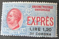 [Not Issued Italian Stamp Surcharged, Tüüp U]