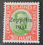 [Overprinted "Zeppelin 1931", type AS]