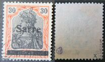 [German Empire Stamps Overprinted "SARRE", type A9]