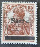 [German Empire Stamps Overprinted "SARRE", type A10]