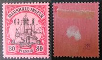 [German Marshall Islands Stamps of 1901 Surcharged and Overprinted "G.R.I." - Georgius Rex Imperator, type C8]