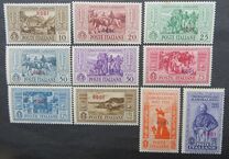 [Italian Postage Stamps No. 360-369 Overprinted "RODI", Tip L]