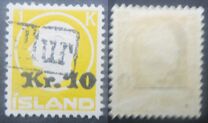 [Overprinted "Kr.10", type P]