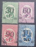 [Standing lion Stamps of 1917 & 1919 Surcharged, type V]
