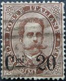 [King Umberto I - Surcharged, type X1]