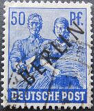 [BERLIN in Black Overprint on "Allied Occupation Zone" Stamps, Scrivi A12]