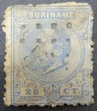 [King Wilhelm III - Bluish Paper. Small Perforation Holes, type A4]