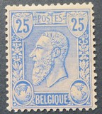 [King Leopold II (1835-1909) - (Engraved by: Louis-Eugène Mouchon), type W]