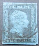 [King Friedrich Wilhelm IV - Hatched Background, Engraved, type A4]