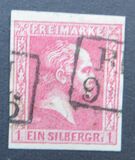 [King Friedrich Wilhelm IV - Hatched Background. Thin White Paper, प्रकार A9]