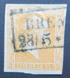[King Friedrich Wilhelm IV - Hatched Background. Thin White Paper, प्रकार A13]