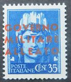 [Italian Postage Stamps Overprinted "GOVERNO MILITARE ALLEATO", type A2]
