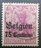 [German Empire Postage Stamps Surcharged "Fr. and C." or "Centimes" & Overprinted "Belgien", Tipi A5]