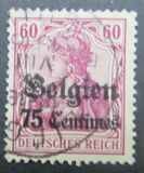 [German Empire Postage Stamps Surcharged "Fr. and C." or "Centimes" & Overprinted "Belgien", Tipi A5]