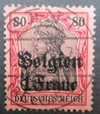 [German Empire Postage Stamps Surcharged "Fr. and C." or "Centimes" & Overprinted "Belgien", Tipi A6]