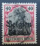 [German Empire Postage Stamps Surcharged "F and Cent" & Overprinted "Belgien", type B10]