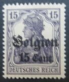 [German Empire Postage Stamps Surcharged "F and Cent" & Overprinted "Belgien", type B5]