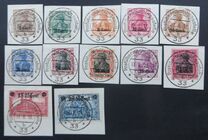 [German Empire Postage Stamps Surcharged, Tip A]