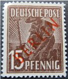 [BERLIN in Red Overprint on "Allied Occupation Zone" Stamps, тып B4]