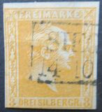 [King Friedrich Wilhelm IV - Hatched Background. Thin White Paper, प्रकार A13]