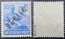 [BERLIN in Black Overprint on "Allied Occupation Zone" Stamps, type A12]