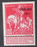[Overprinted "CHARLEROI 1911", type AP11]