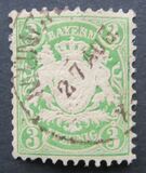 [Stemma della Baviera - Valore in Pfennig - Filigrana: linee ondulate larghe, Scrivi D30]